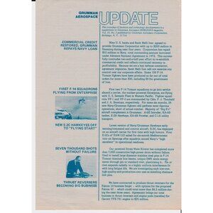Grumman Aerospace Update Vol. 10 No. 2 (c.1976) NASA/Navy/USCG Ephemera